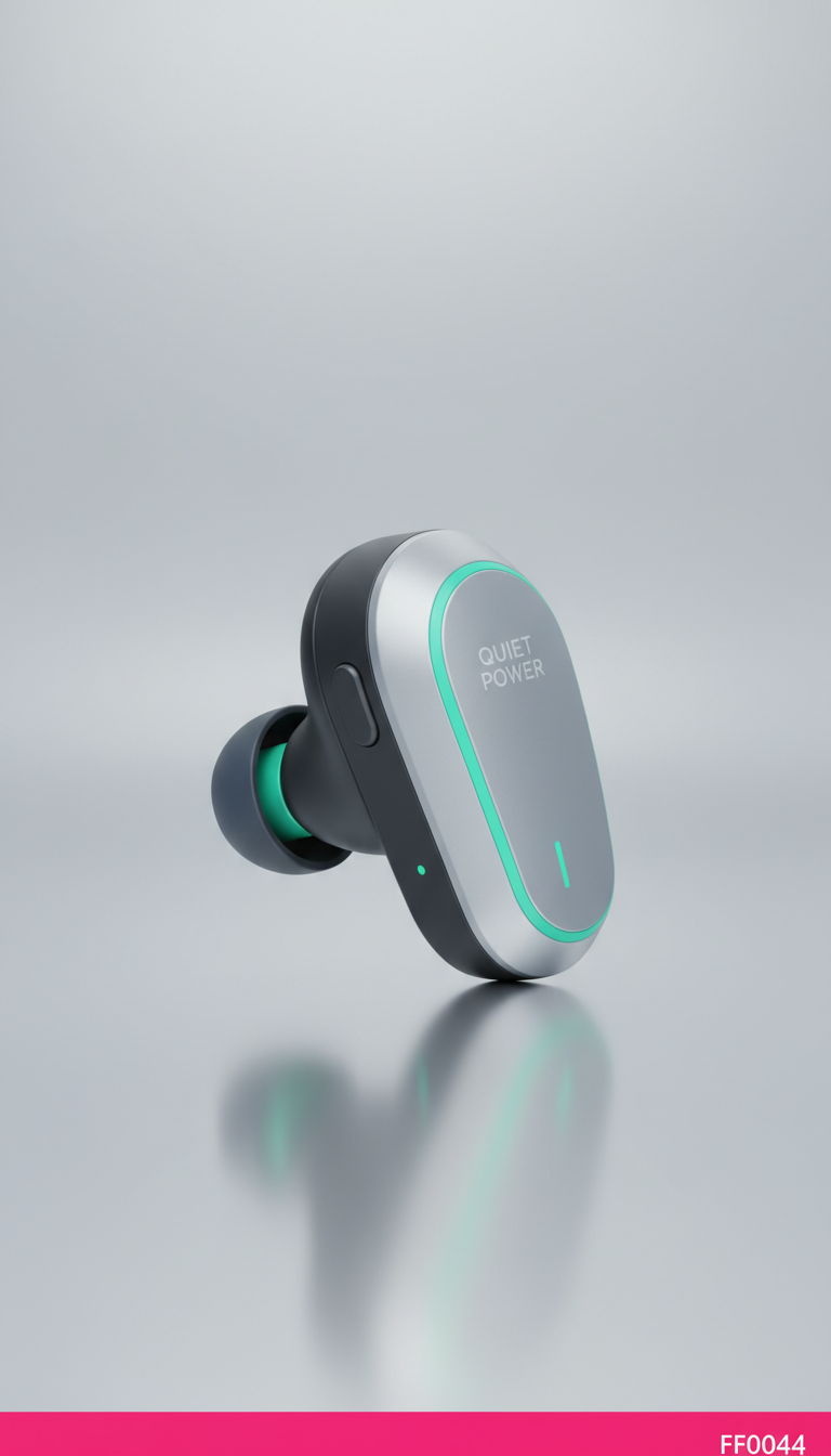 Wearable earpiece with bold color accent